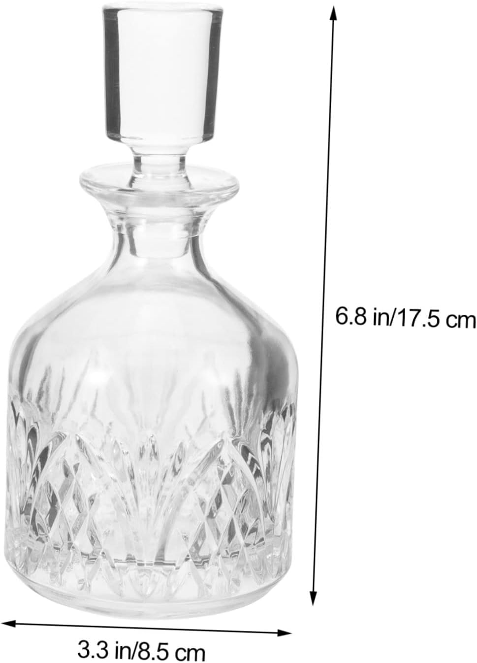 MAGICLULU Whisky Karaffe Glas Mit Elegantem Glasverschluss Transparenter Dekanter Für Brandy Whiskey