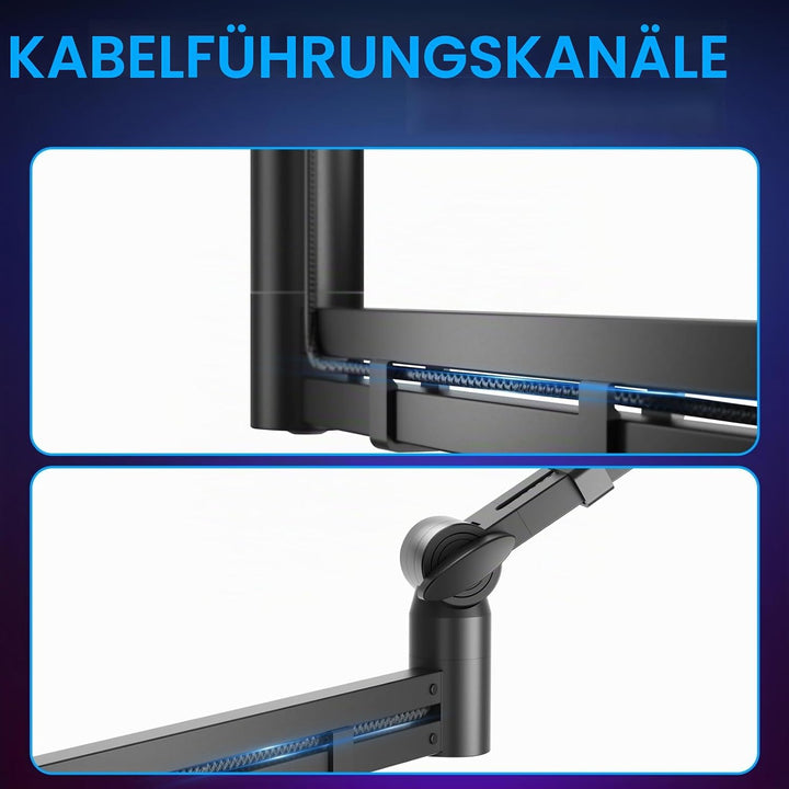 Low Profile Mikrofonarm, Verbesserter Mikrofonständer mit 7 cm Tischklemme, 3/8"- &amp; 5/8"-Adapter, Mi