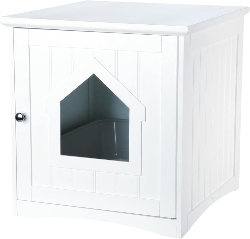 Trixie 40290 Katzenhaus für Katzentoilette, 49 × 51 × 51 cm, weiss Katzenhaus weiss, Katzenhaus weis