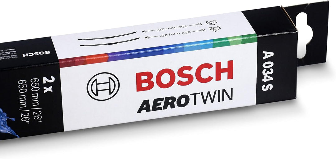 Bosch Scheibenwischer Aerotwin A034S, Länge: 650mm/650mm – Set für Frontscheibe Single, Single