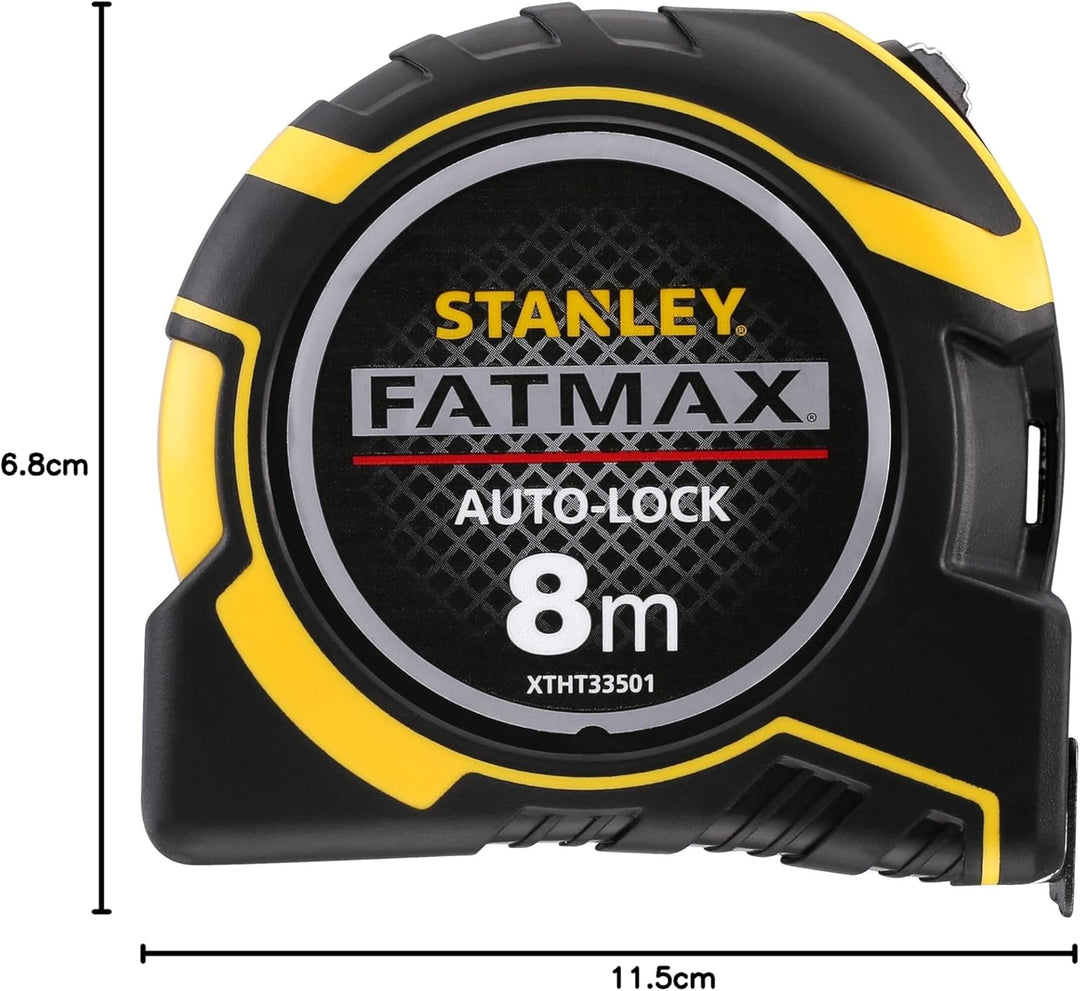 Stanley FatMax Bandmass PRO Autolock XTHT0-33501 (8 m Länge, 32 mm Klingenbreite, austauschbare Hake