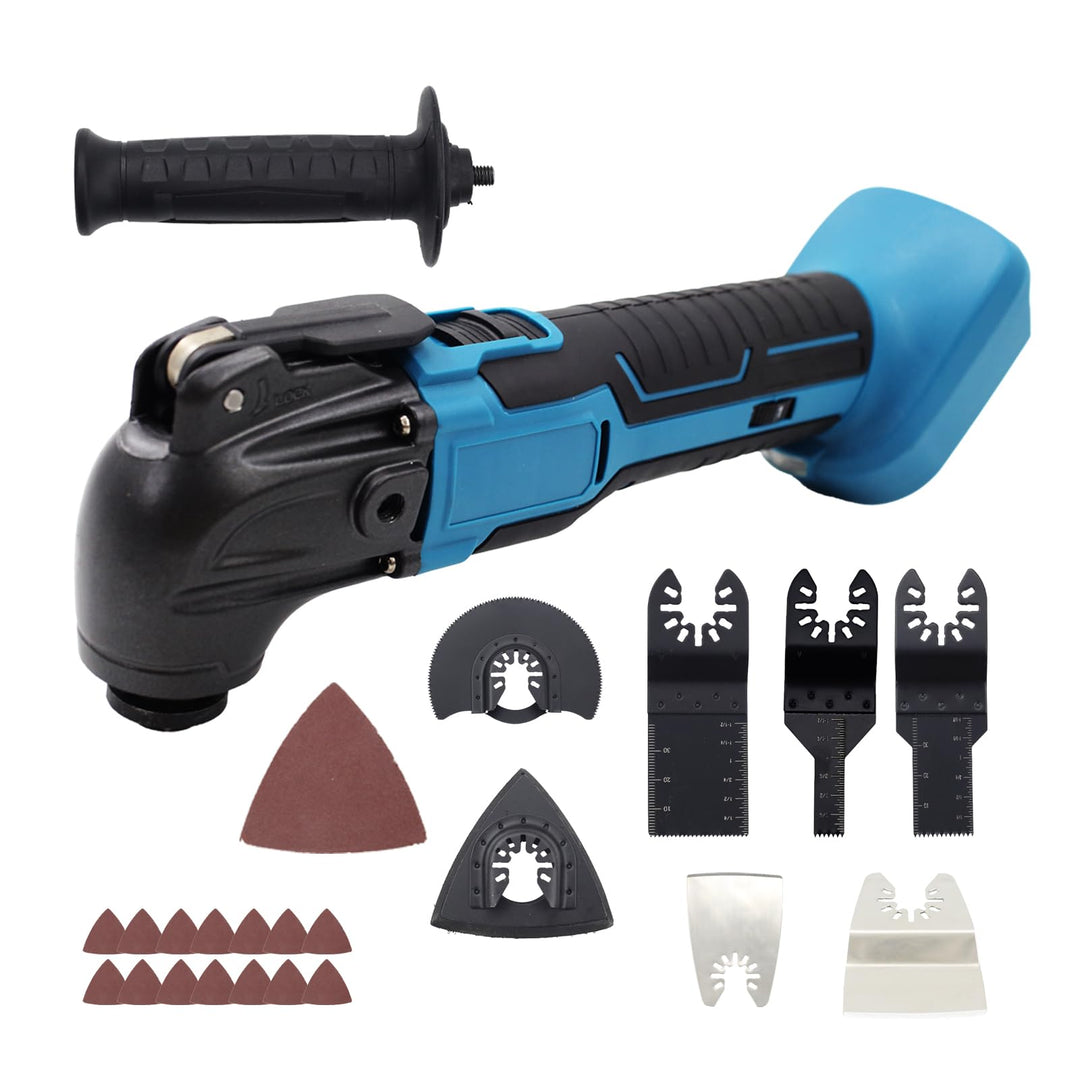 Akku Multitool Kompatibel mit Makita 18V, Oszillationswerkzeug mit 6 Geschwindigkeiten &amp; Bürstenlose
