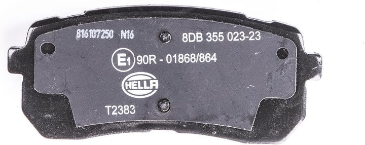 HELLA PAGID 8DB 355 023-231 Bremsbelagsatz - T2383 - Dicke/Stärke: 15.5mm - Bremssystem: Mando - mit