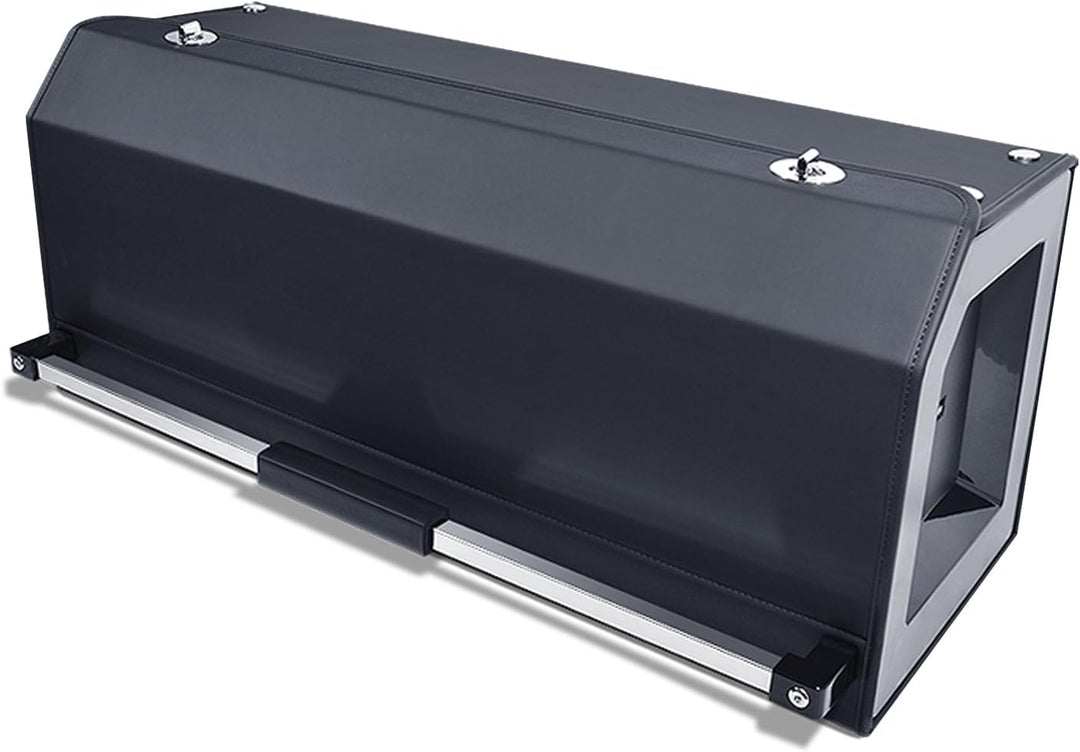 61L Premium Leder Auto Kofferraum Organizer mit Deckel - Vordertür-Design, Stabile Griffen, Multifun