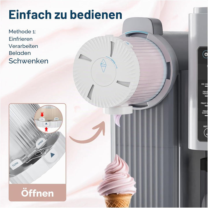 2er-Pack Ersatz-Pints und Deckel für Ninja Swirl by CREAMi NC700 Serie von MMOBIEL – Klare Eiscremeb