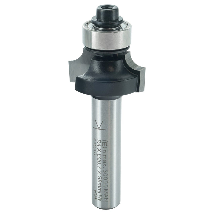 ENT 14284 Abrundfräser HW, Schaft (S) 8 mm, Durchmesser (D) 20,7 mm, NL 9,5 mm, R 4 mm, SL 32 mm, mi