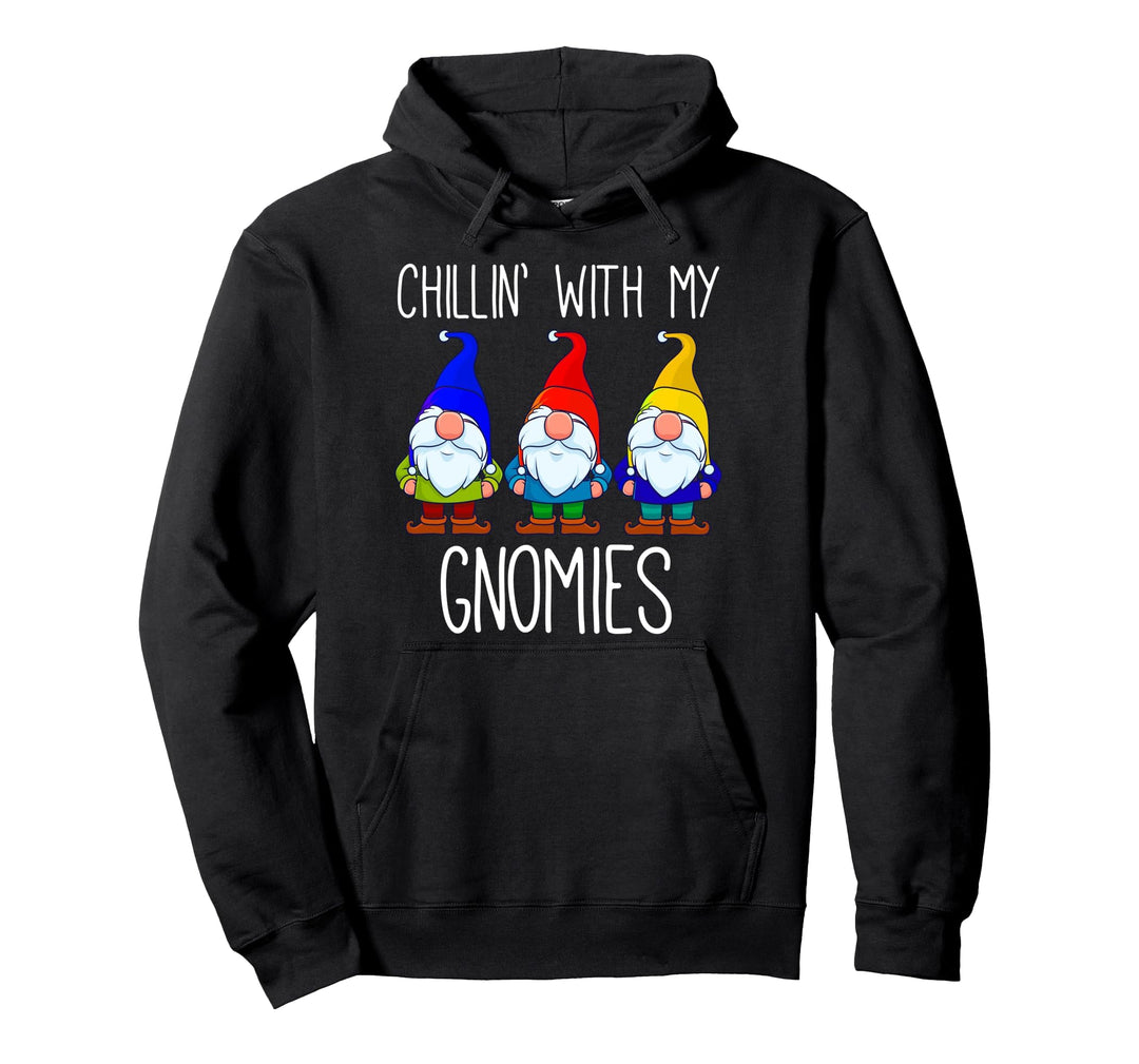 Chillin With My Gnomies Weihnachten Gartenzwerg Xmas God Jul Pullover Hoodie