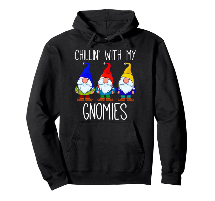 Chillin With My Gnomies Weihnachten Gartenzwerg Xmas God Jul Pullover Hoodie