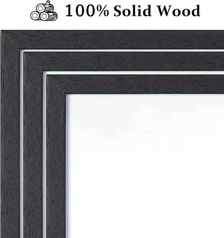 A3-Zertifikat-Bilderrahmen, 3er-Pack schwarzer Holz-Bilderrahmen mit Plexi-glass für Wandmontage-Dis