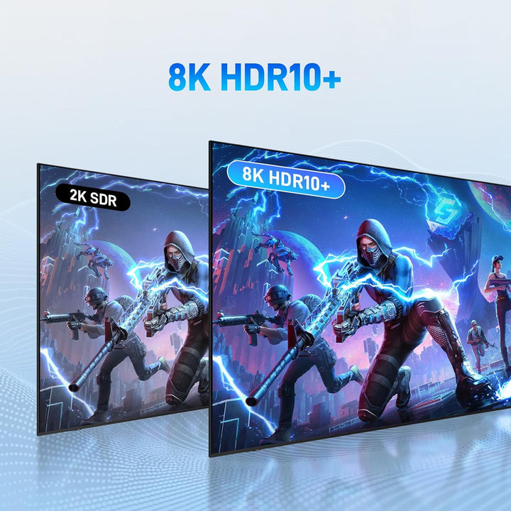 FIBBR 8K HDMI Glasfaserkabel 1M, 48Gbps 8K HDMI 2.1 Kabel/AOC Unterstützung 8K@60Hz, 4K@120Hz/144Hz