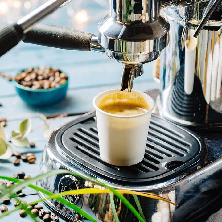 BIOZOYG 100 Stück Kaffeebecher Pappbecher 100ml / 4 oz Ø 62 mm weiss - Einwegbecher plastikfrei - Be