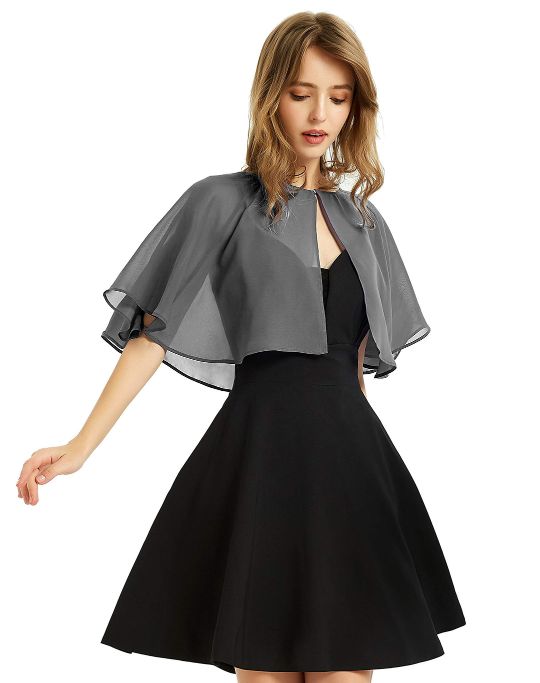 BUCUXE Weicher Chiffon-Schal für Damen, für Abendkleid, Hochzeit, Umhang, Bolero, Überwurf Einheitsg