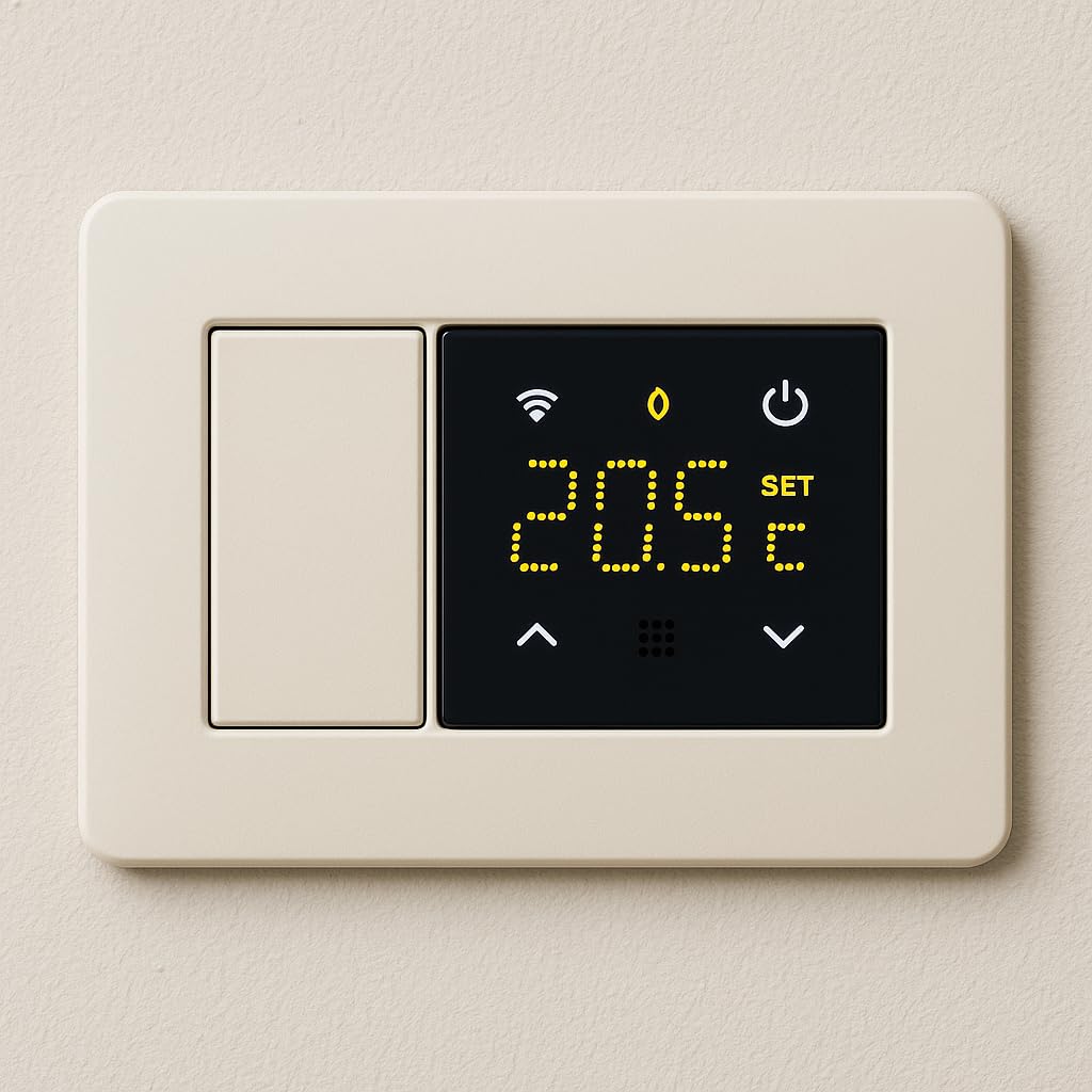 Elektronova TUYA WLAN-Thermostat, programmierbares Modul, 2P, 240 V, Touch-Display mit Hintergrundbe
