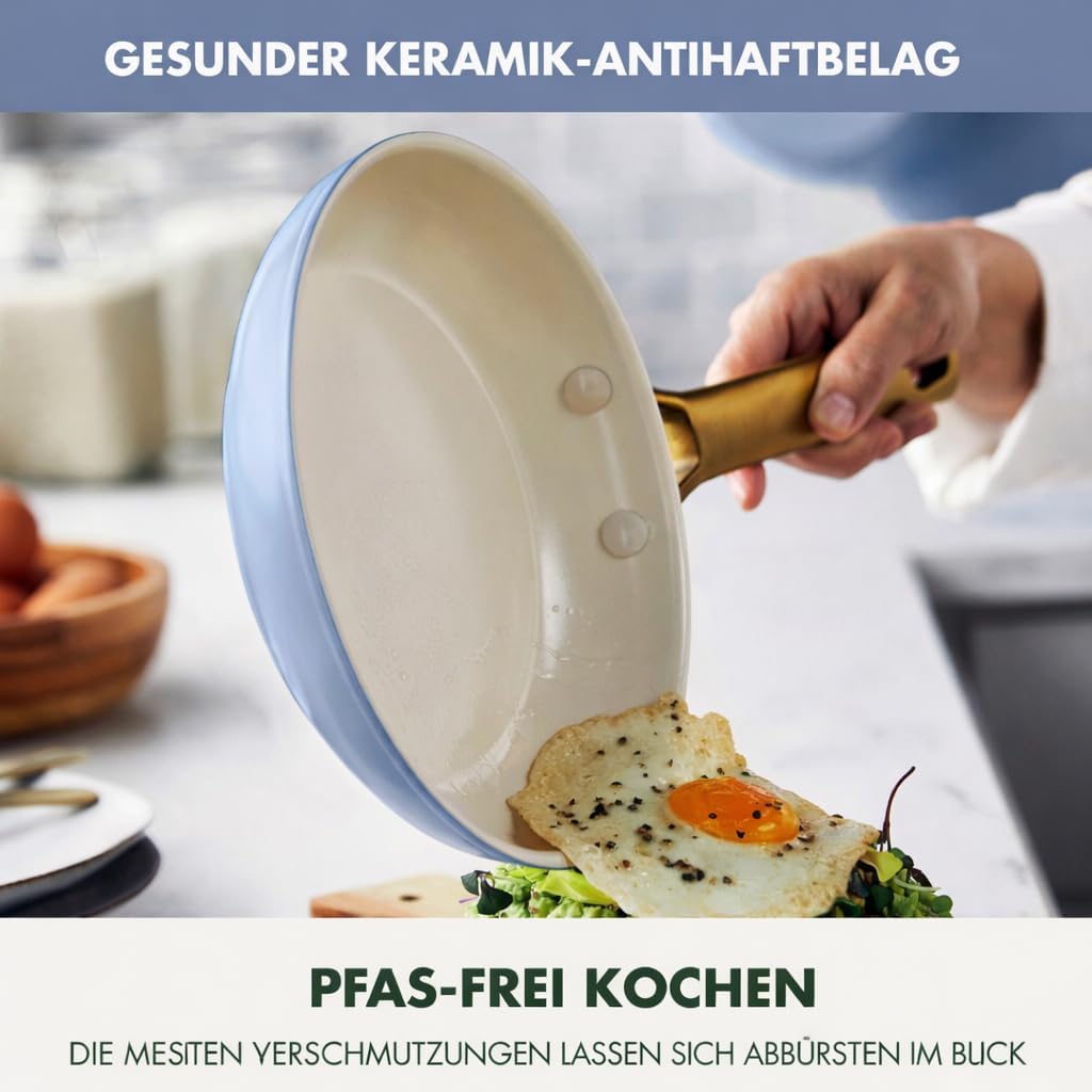 GreenPan Reserve Harteloxiertes Gesundes Keramische Antihaft-Kochgeschirr Set,10 Teile,Inklusive Bra