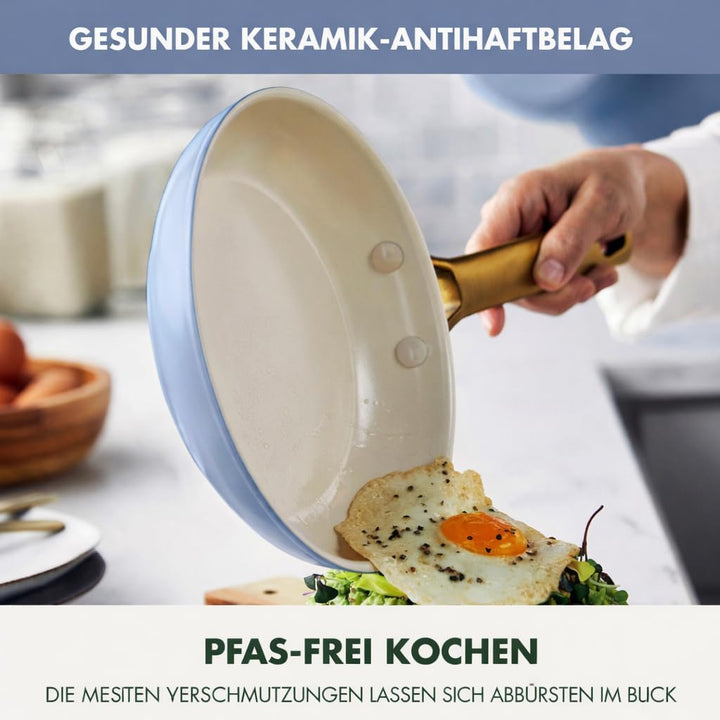 GreenPan Reserve Harteloxiertes Gesundes Keramische Antihaft-Kochgeschirr Set,10 Teile,Inklusive Bra