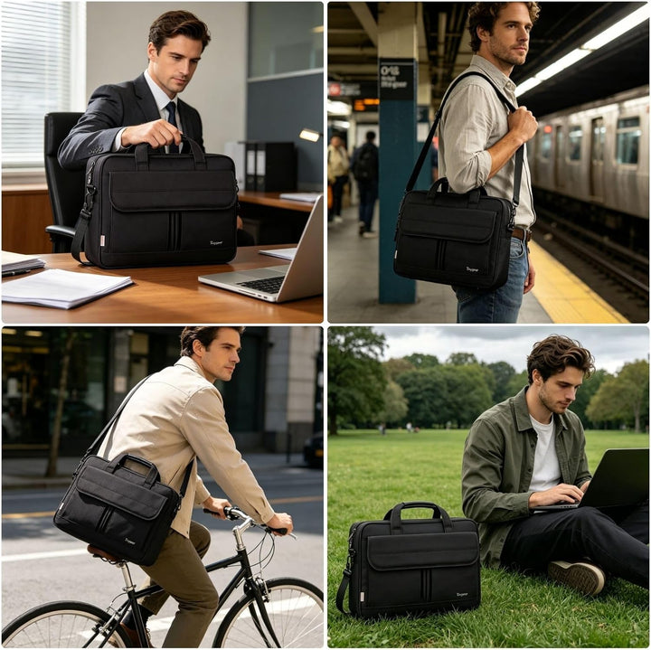 Taygeer Laptoptasche 15.6 Zoll Gross Laptop Tasche Umhängetasche Aktentasche Schultertasche Herren P
