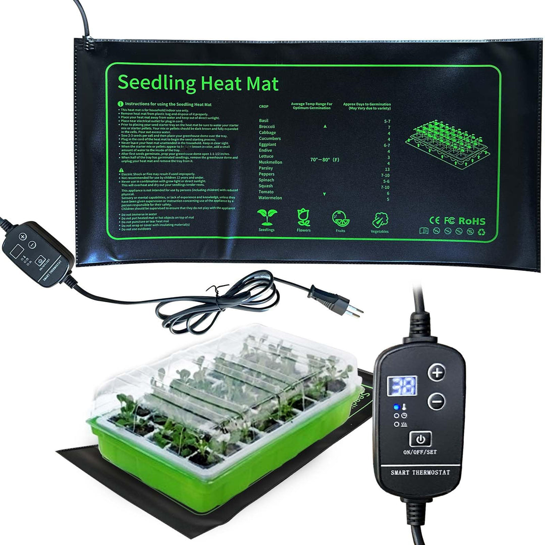 Heizmatte Pflanzen Graphen, Wärmematte für Sämling Germination, IP67 Wasserdichtes 20W Temperatur He