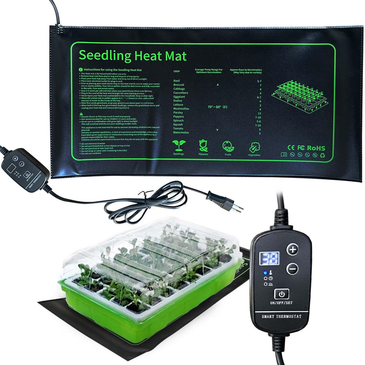 Heizmatte Pflanzen Graphen, Wärmematte für Sämling Germination, IP67 Wasserdichtes 20W Temperatur He