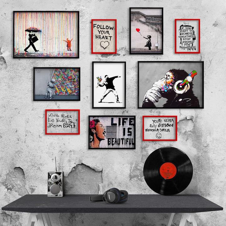 Giallobus - Set mit 10 Wandpostern - Banksy - Banksy-Sammlung 1 - Beschichtetes Papier - | 2 x A3 42