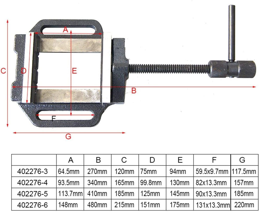 KATSU Bohrmaschinen-Schraubstock Säulentisch Bohrschraubstock 4" 100mm Professionelle Präzision Deut