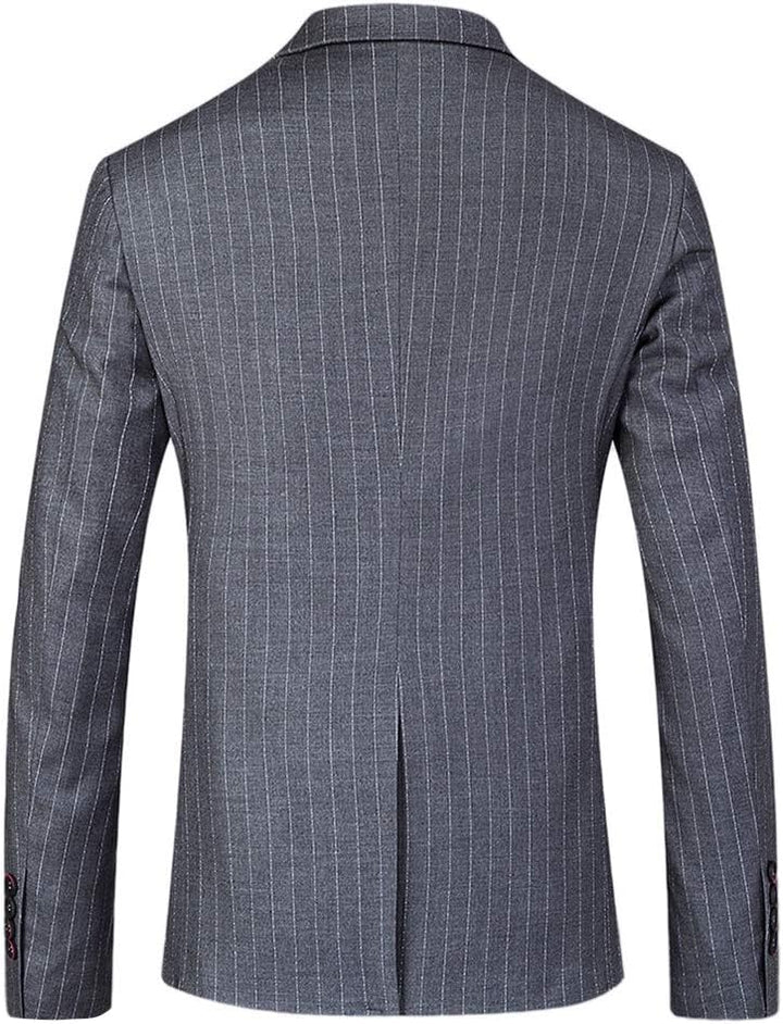 YOUTHUP Anzug Herren Slim Fit 3 Teilig Vertikale Streifen Anzüge Business Herrenanzug Sakko Weste Ho