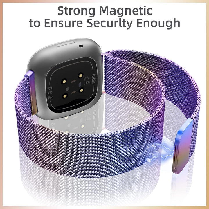 Faliogo Kompatibel mit Fitbit Versa 3 Armband/Fitbit Versa 4 Armband/Fitbit Sense Armband, Edelstahl