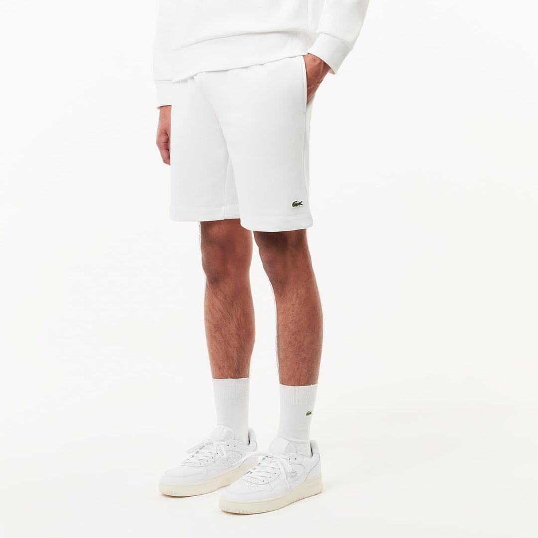 Lacoste Herren Kurze Trainingshose GH9627, Männer Sportshorts,Freizeithose,Regular Fit S Blanc, S Bl