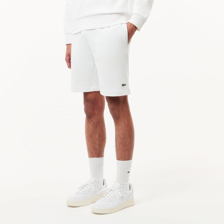 Lacoste Herren Kurze Trainingshose GH9627, Männer Sportshorts,Freizeithose,Regular Fit S Blanc, S Bl