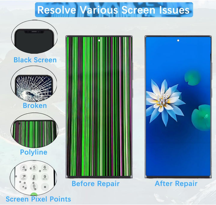 H&LYCYJ Display Bildschirm für Samsung Galaxy S23 Ultra 5G TFT S918B S918B/DS S918U LCD Bildschirm E