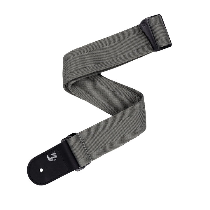D'Addario Eco-Comfort Basic Woven Gitarrengurt Grau, Grau