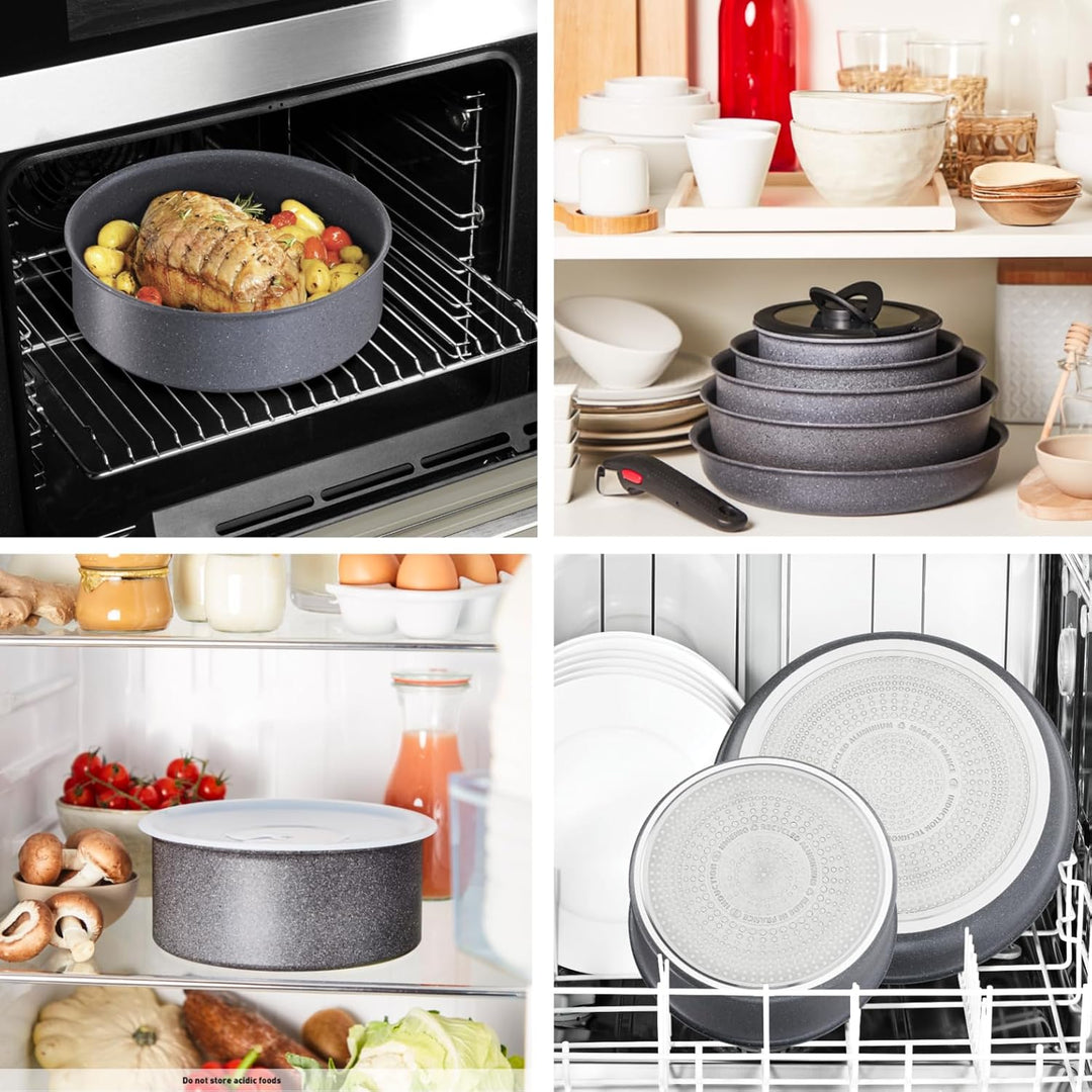 Tefal Ingenio L7669902 Kochgeschirr, 14-teilig, Induktion, Antihaftbeschichtung, stapelbar, spülmasc