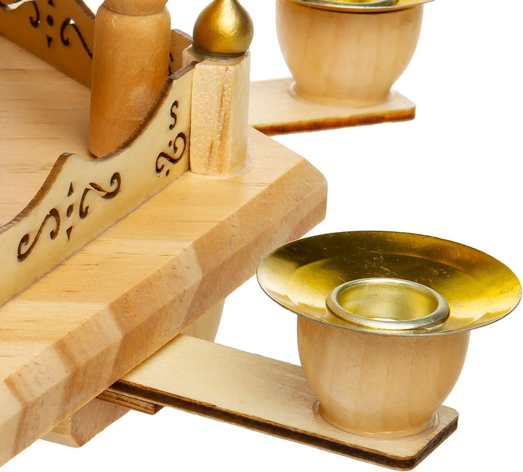SIKORA P4 Klassische Holz XL Weihnachtspyramide mit 4 Etagen