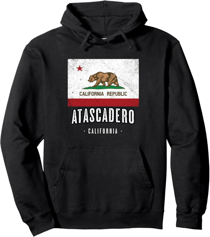 Atascadero California | Stadt CA USA, Kalifornien Flagge - Pullover Hoodie