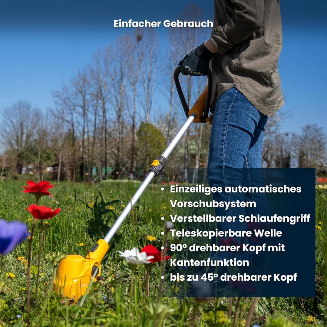 STIGA Rasentrimmer GT 100e Akku-Kit, Für die Gartenpflege, Schnittbreite 25 cm, 20 V (2 Ah) ePower A