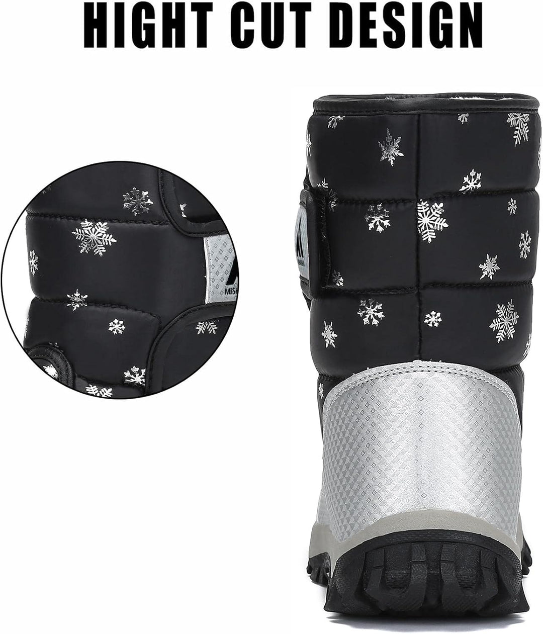 Mishansha Kinder Winterstiefel Jungen Schneestiefel Mädchen Warm Gefütterte Rutschfeste Winter Snowb