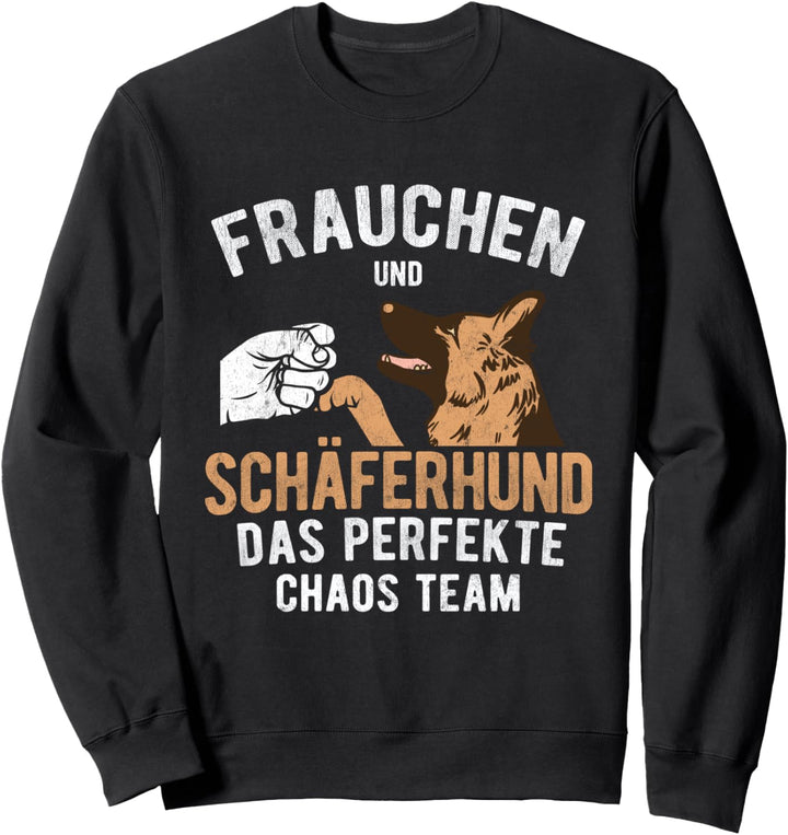 Frauchen Und Schäferhund Perfektes Team Schäferhund Sweatshirt