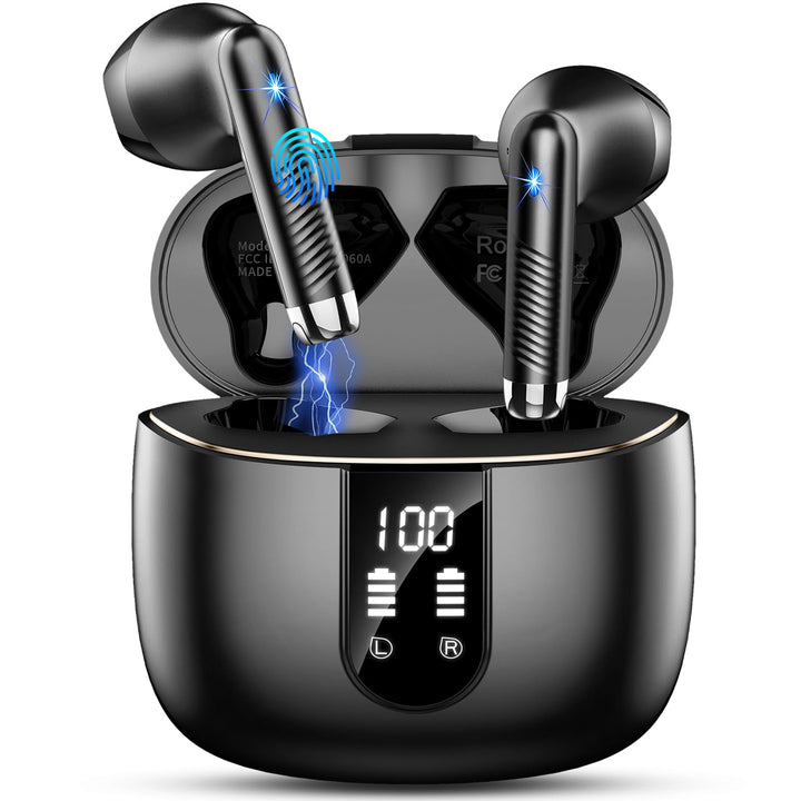 Bluetooth 5.4 Kopfhörer, 2026 Neu In-Ear Kopfhörer Kabellos Bluetooth | 6D Tiefer Bass/56H Kabellose