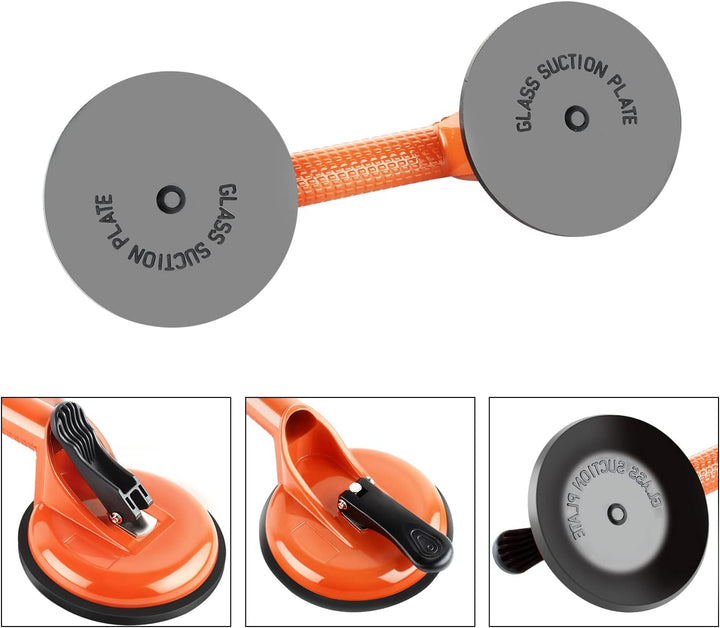 Forever Speed 2 Stück Glassauger Saugheber Aluminium Saugnapf 105kg Vacuum Lifter 118 mm Glas Saughe