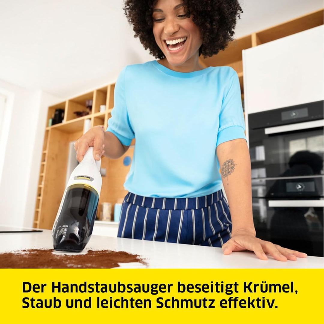 Kärcher Akku-Handstaubsauger CVH 2, kompakter und leichter Krümelsauger für den schnellen Einsatz, S