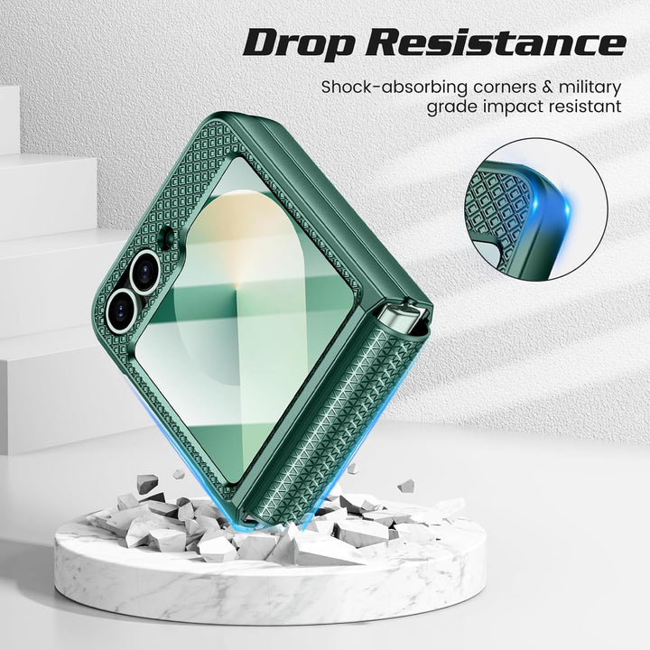 Doeshine für Samsung Galaxy Flip 6/Z Flip 7 FE Hülle [Not for Flip 7] mit Scharnierschutz & Displays