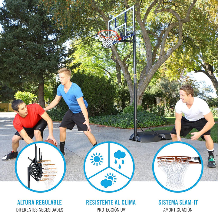 Lifetime 90001 Basketballanlage Boston Portable Bundle mit Outdoor-Basketball, Bundle mit Outdoor-Ba