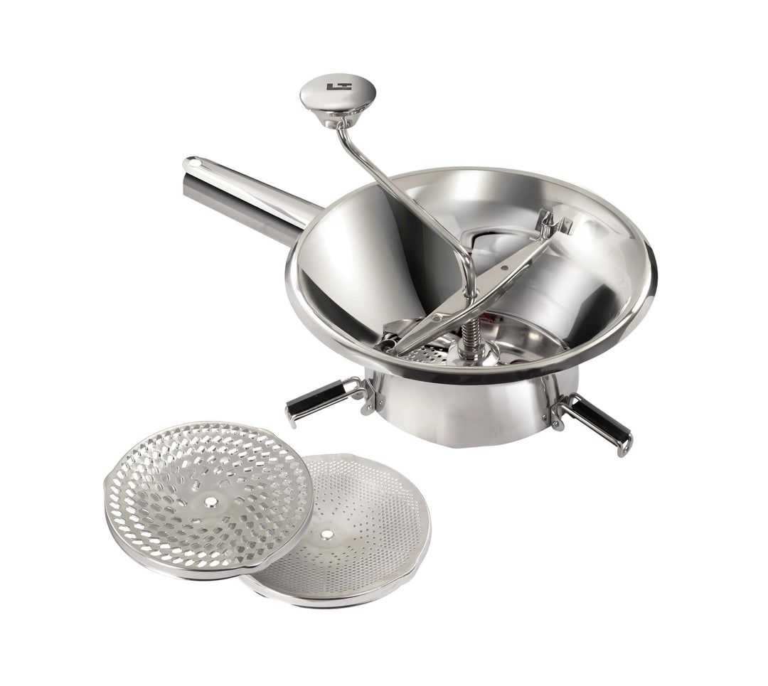 LA BONNE GRAINE - Moulin passe-légumes Ø 24 cm inox - Presse Purée aus Edelstahl - Gemüsemühle - Pür