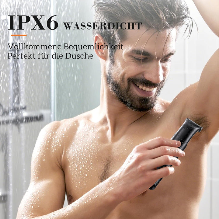 MAXGROOM 3-in-1 Körperrasierer Herren, Wasserdicht Trocken und Nass Intimrasierer Mann, Elektrisch R