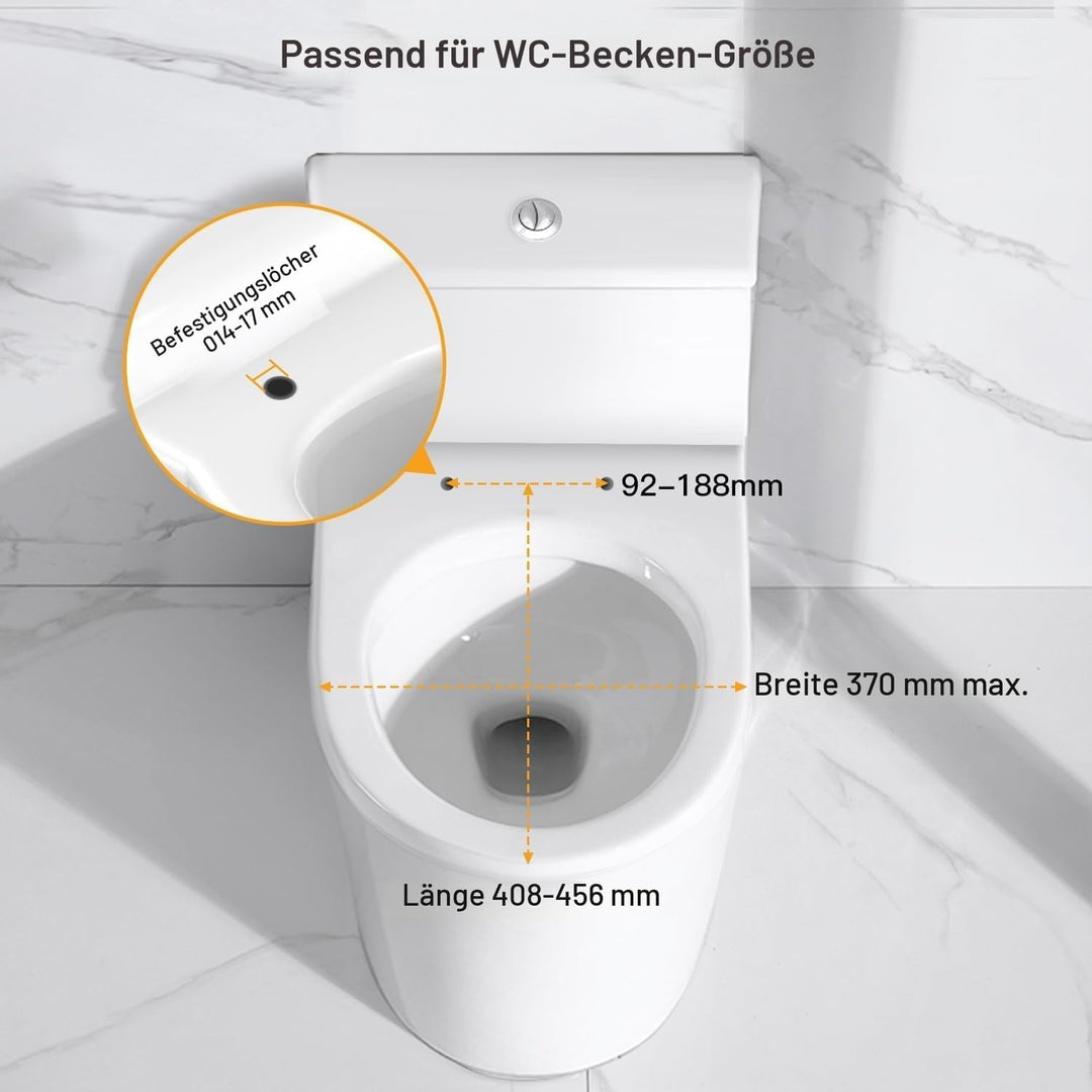 Pipishell Toilettendeckel, WC Sitz mit Absenkautomatik, Quick-Release Funktion für einfach Reinigung