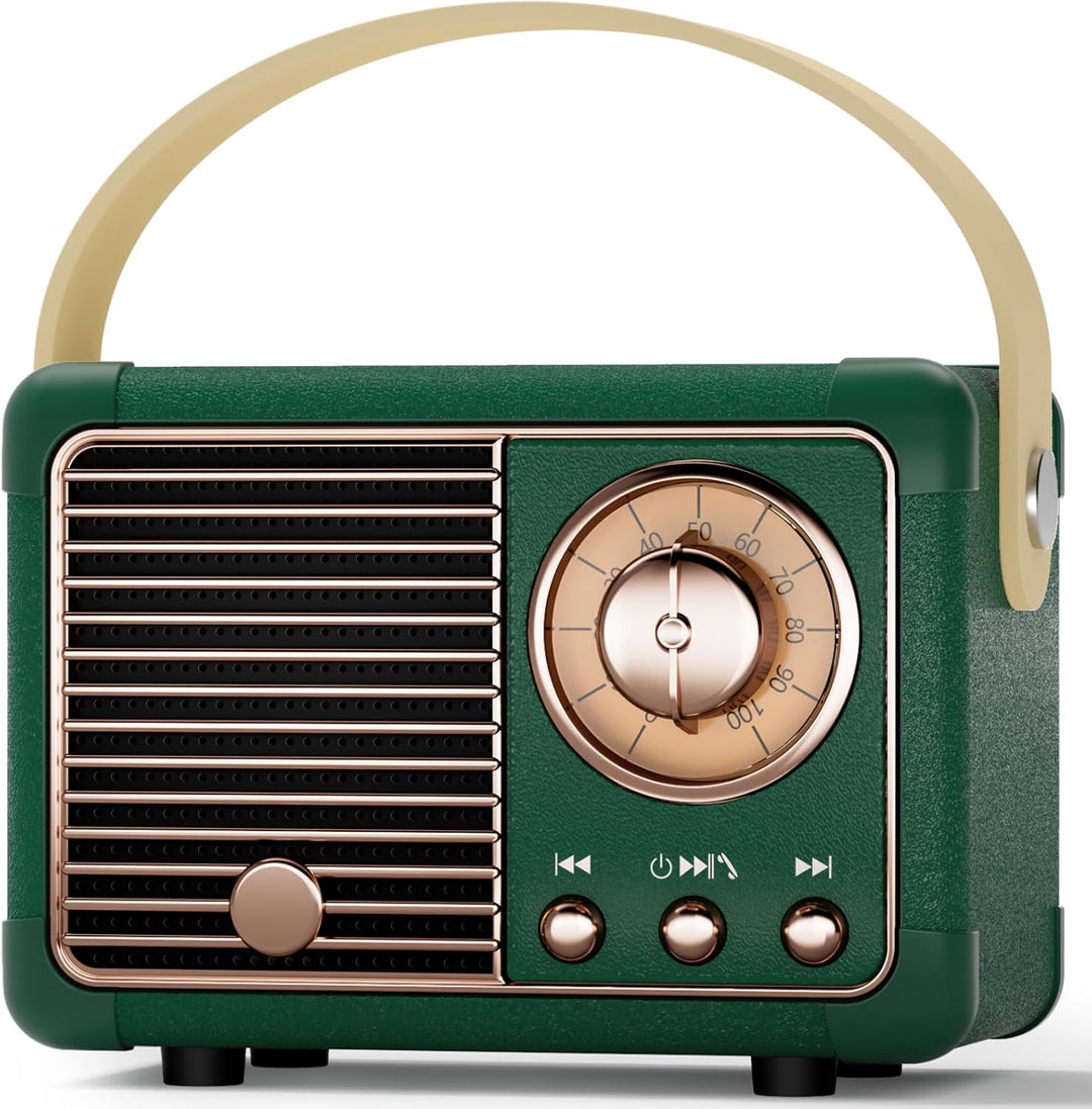 Mini Tragbarer Bluetooth Lautsprecher Coolen Retro Bluetooth Lautsprecher Perfekt für Zimmer Deko,Bü