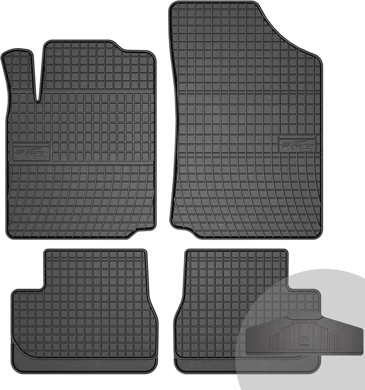 FROGUM EL Toro Gummimatten Ganzjähriges-Set von Autofussmatte Auto Fussmatten für Citroën C2 2003-20