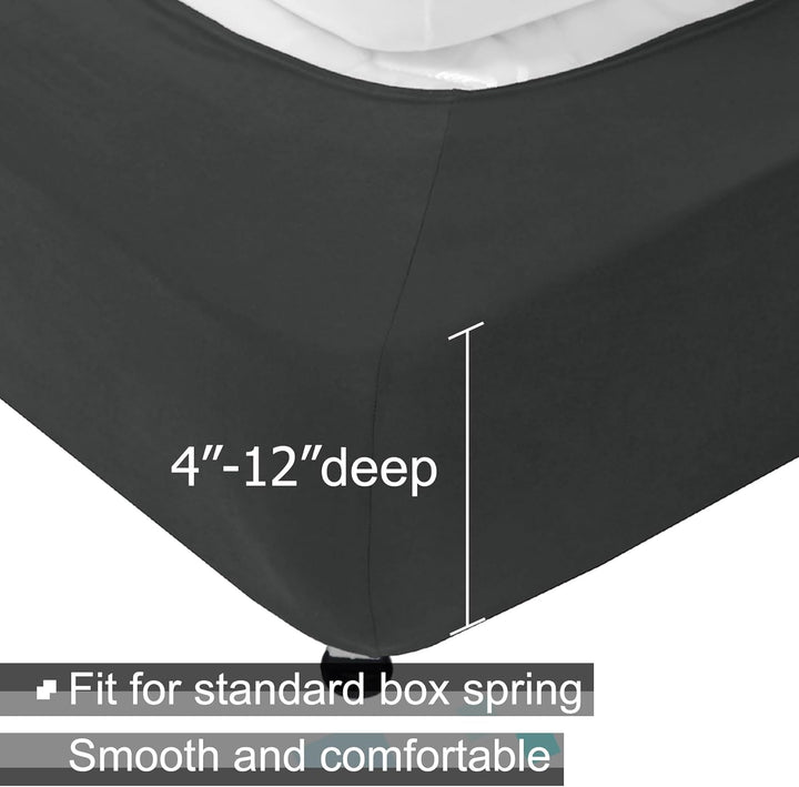 Boxspringbezug Queen-Size-Grösse – Jersey-Strick & dehnbarer Wickel um 4 Seiten, Alternative für Bet