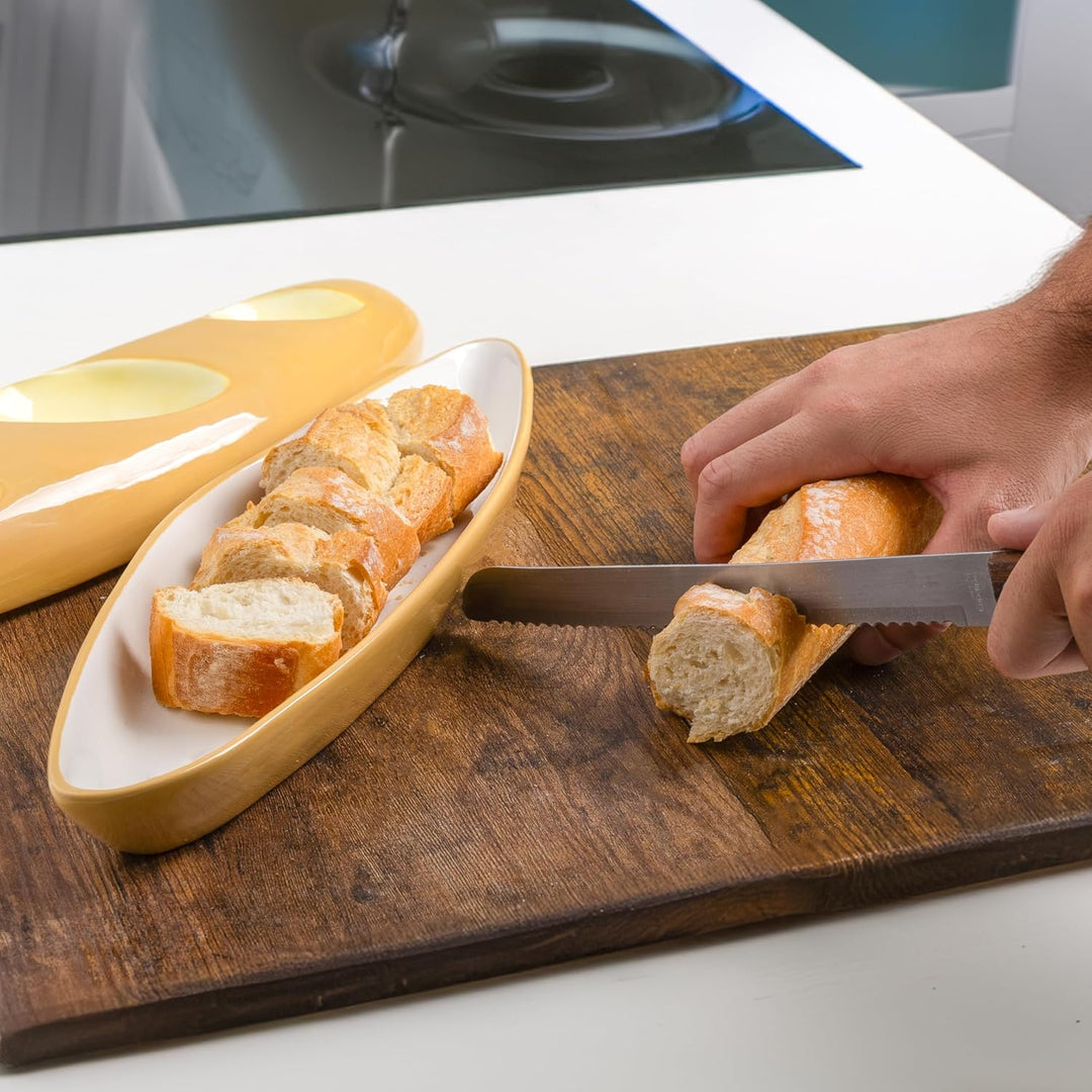 FISURA - Brotbar Teller Original Snackteller Snackteller in Form einer Brotbar Porzellan Vorspeisent