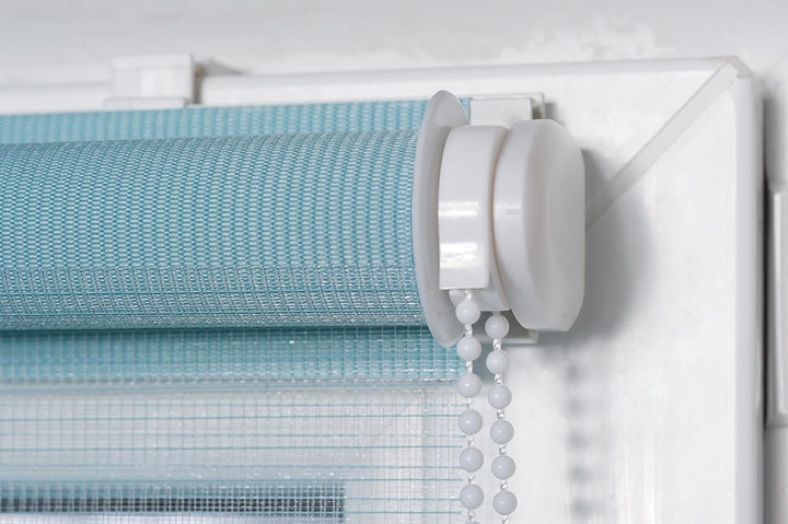 K-home Klemmfix Doppelrollo "Welle" ohne Bohren - Anthrazit 90 cm x 200 cm (B x L) 90 x 200 cm Anthr