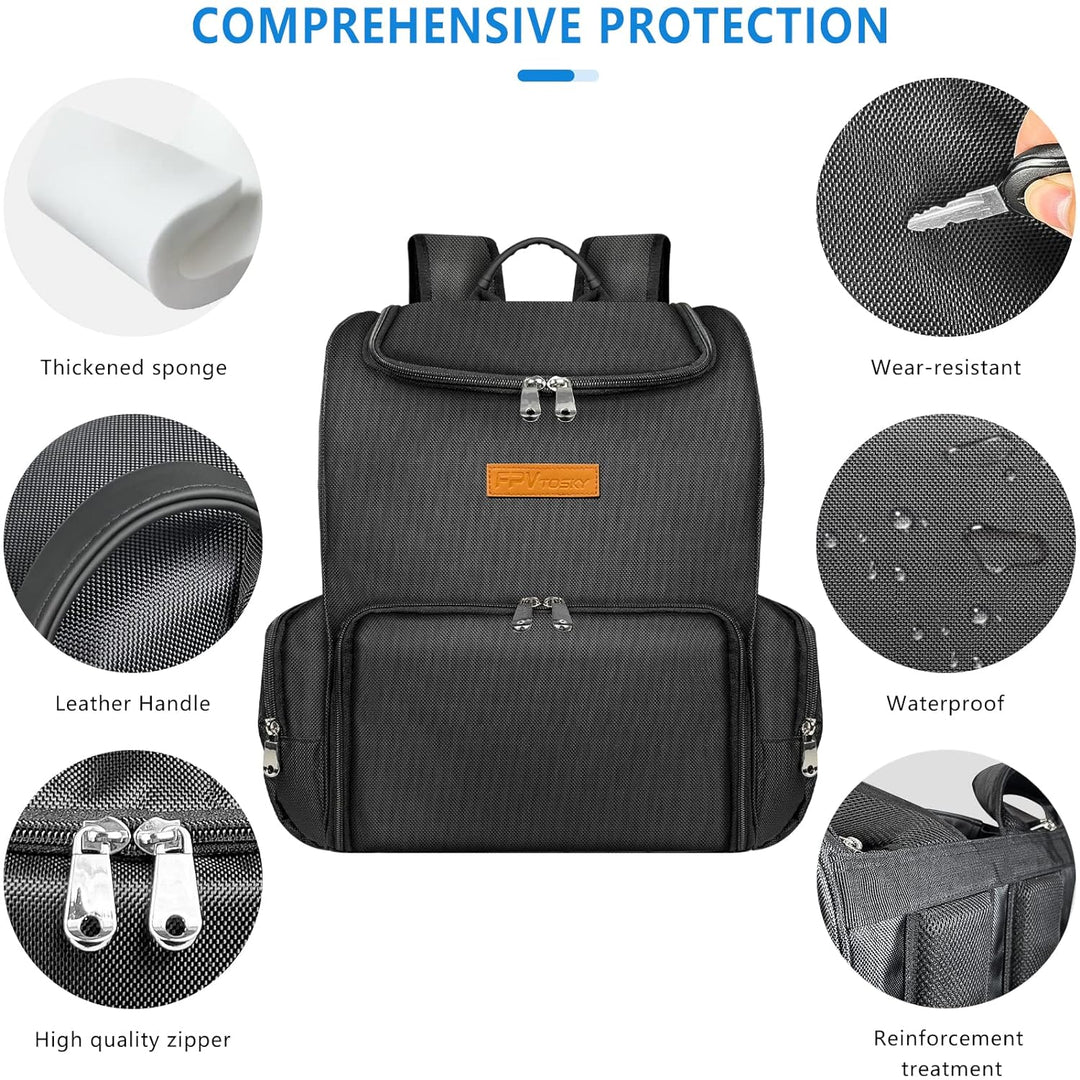 FPVtosky 2-IN-1 Rucksack für PS5 & PSVR2, grosse Reisetasche für Playstation VR2 & PS 5, schützende